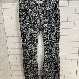Free People Black and White corduroy bell bottoms Pants